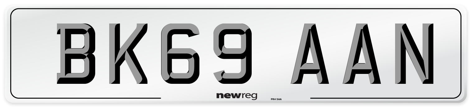 BK69 AAN Number Plate from New Reg